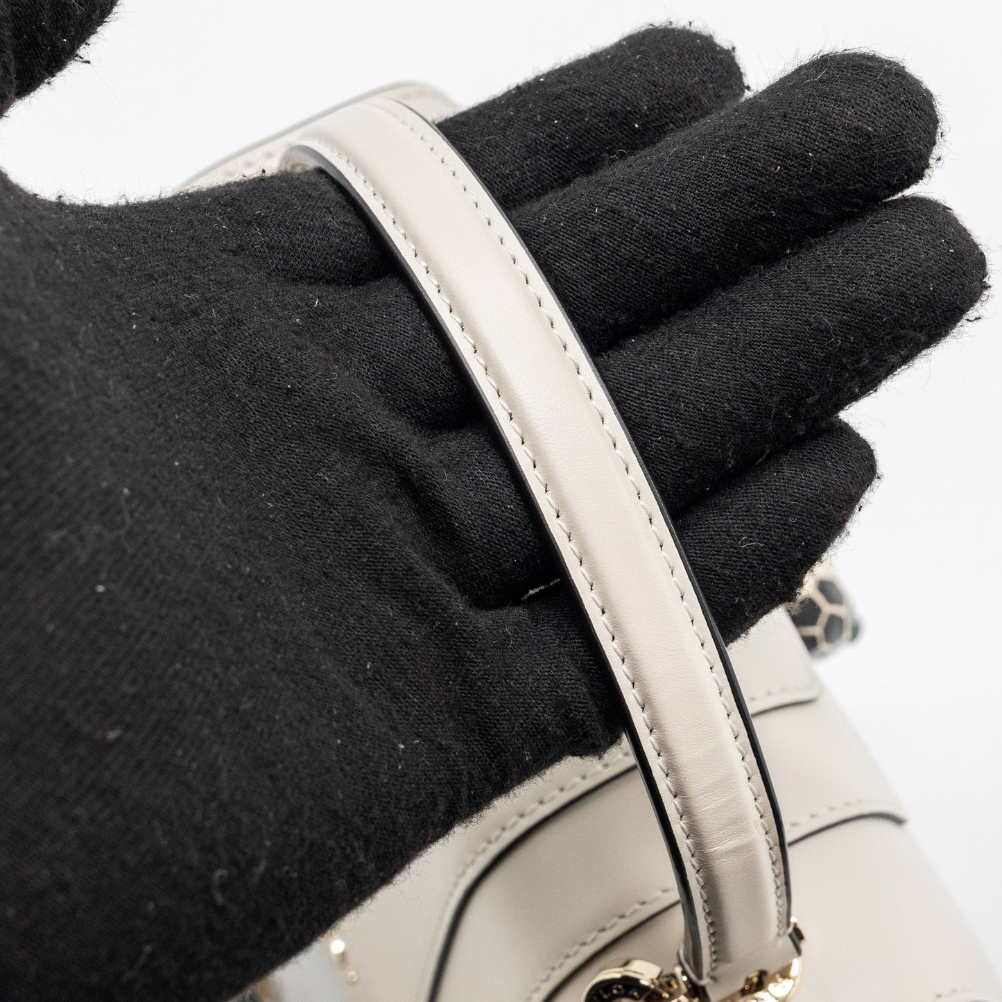 BVLGARI TOP HANDLE SERPENTI FOREVER CROSSBODY BAG CALFskin WHITE AGATE  LGHW