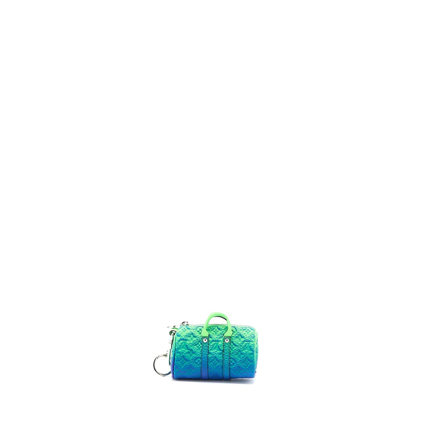 Louis Vuitton Mini Keepall Earphones Pouch Taurillon Illusion Green/Blue SHW