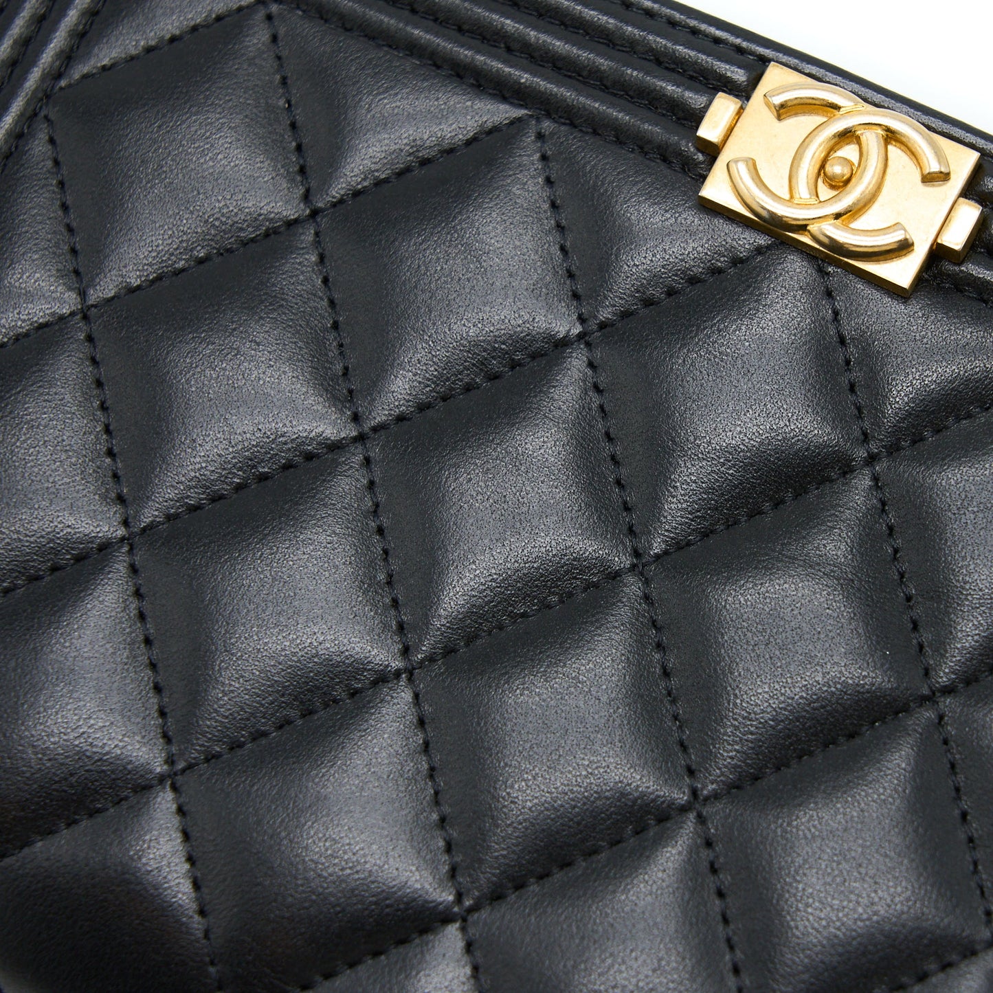 Chanel Boy Wallet on Chain Lambskin Black Brushed GHW