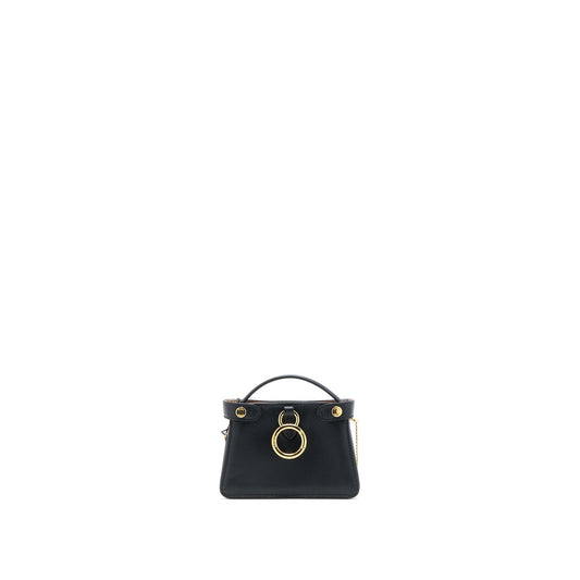 Fendi Nano Peekaboo Charm Lambskin Black GHW