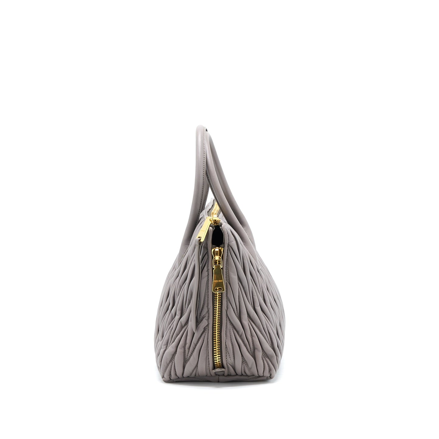 Miumiu Matelasse Tote Bag Lambskin Argilla GHW