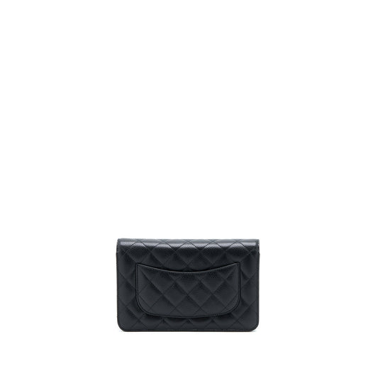 Chanel Classic Wallet on Chain Caviar Black GHW (Microchip)