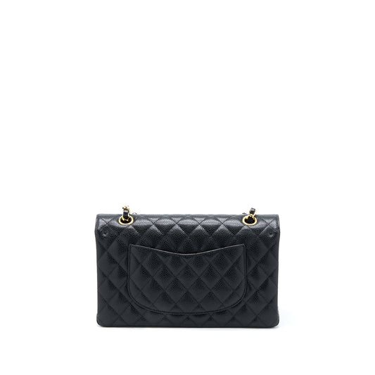 Chanel Medium Classic Double Flap Bag Caviar Black GHW (Microchip)