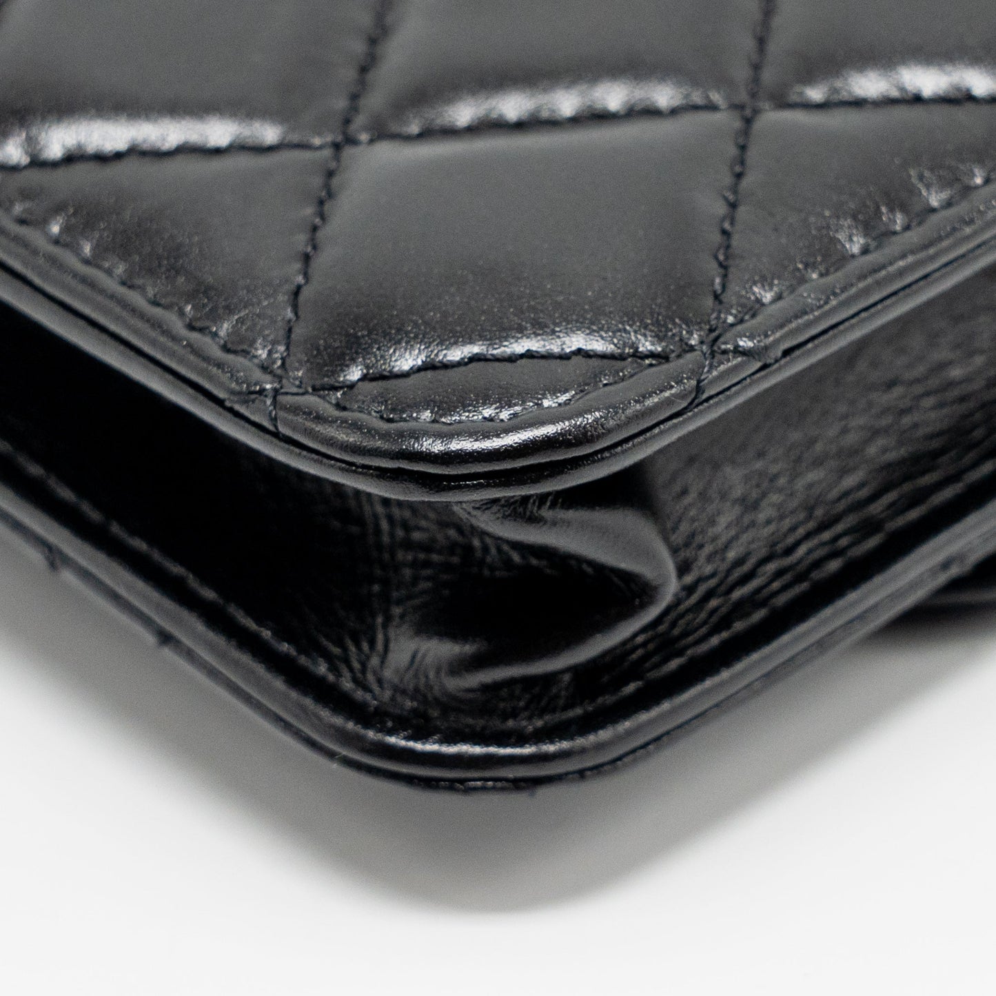 CHANEL Card Holder with Maxi Pearls Chain Lambskin Black LGHW