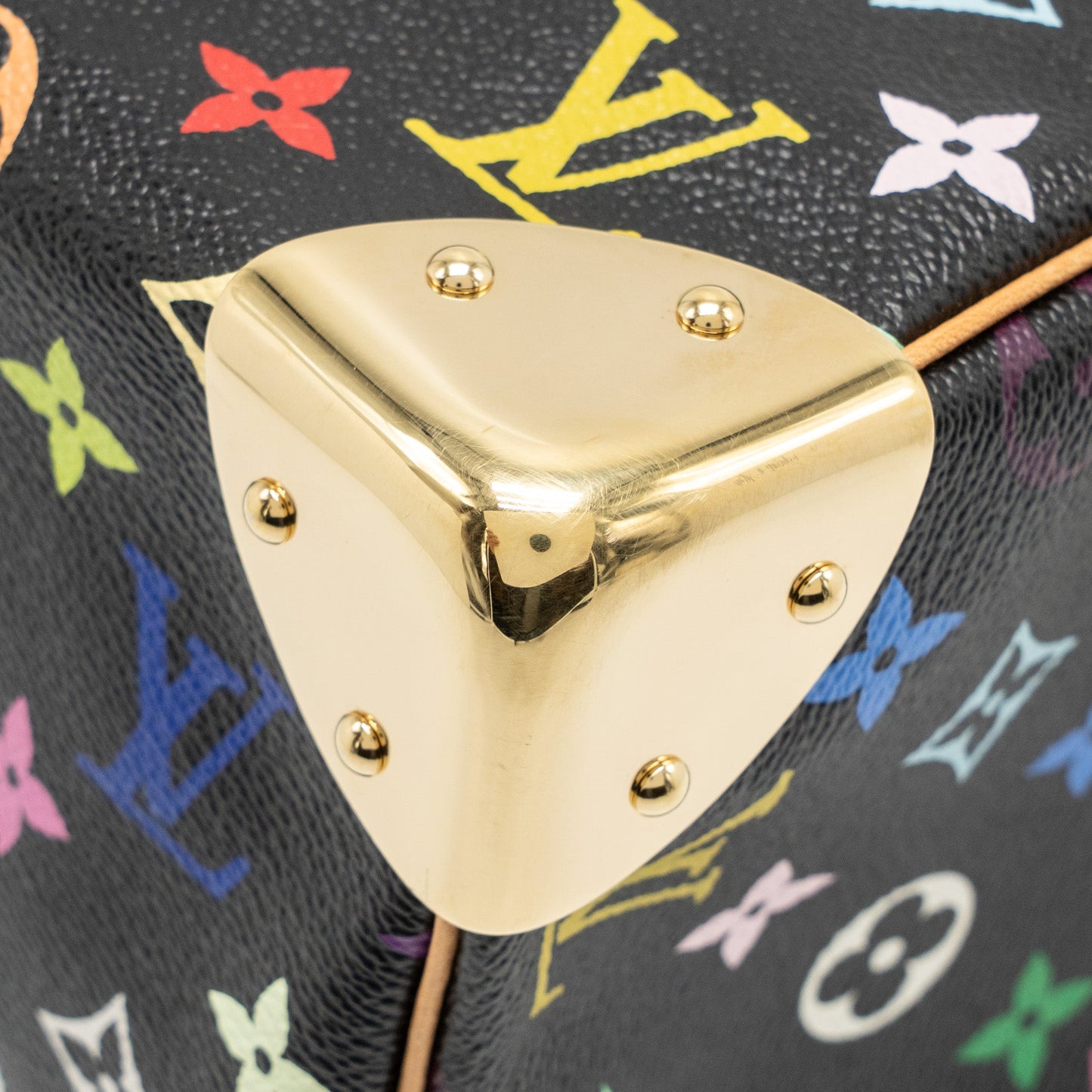 Louis Vuitton x Takashi Murakami Speedy 30 Limited Edition Multicoloured Monogram Canvas Black GHW