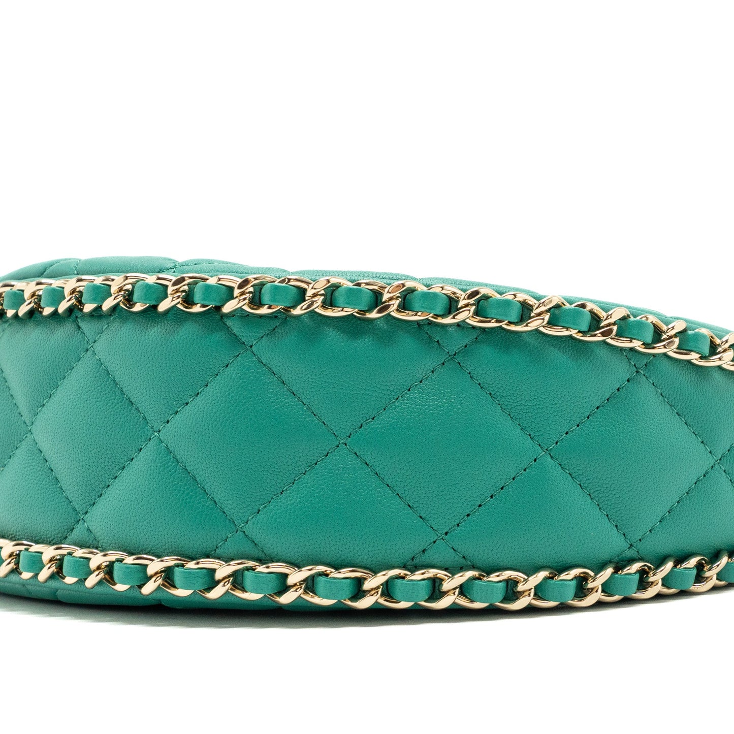 Chanel Small Moon Hobo Lambskin Green LGHW (microchip)