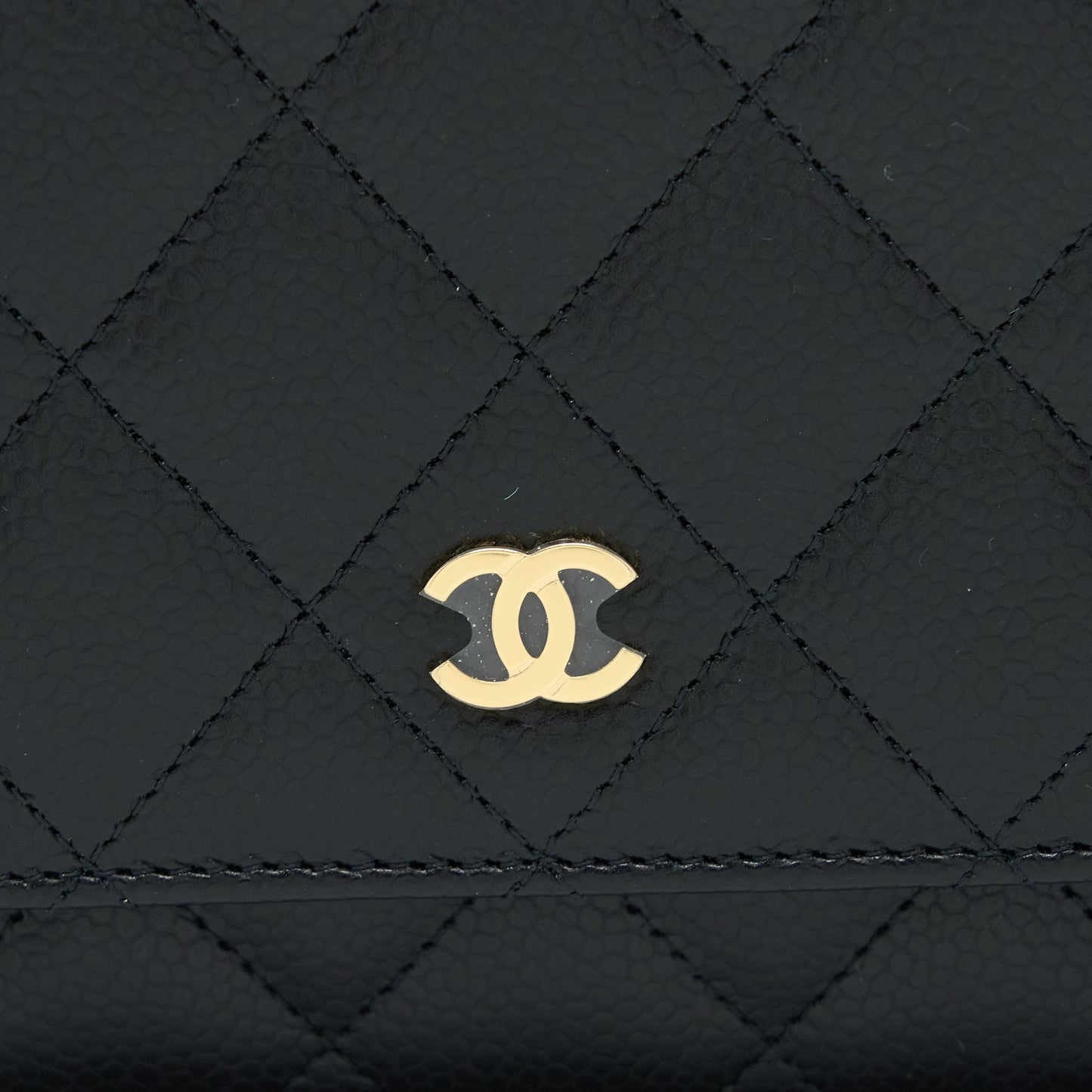 Chanel Classic Wallet on Chain Caviar Black GHW (Microchip)