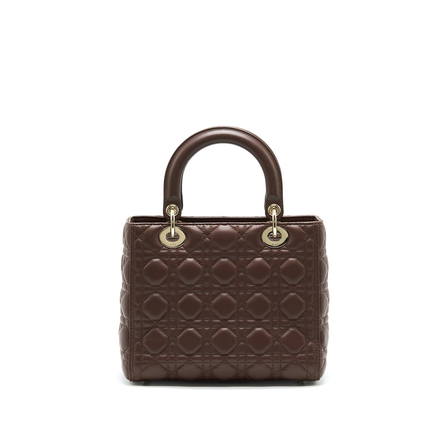 Dior medium Lady Dior Chocolate Brown LGHW