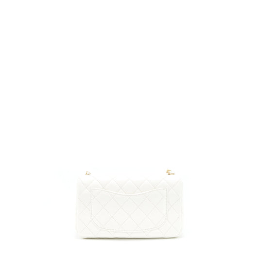 Chanel Mini Rectangular Pearl Crush White GHW