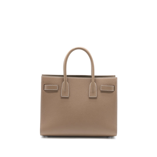 Saint Laurent Sac De Jour Calfskin Taupe SHW