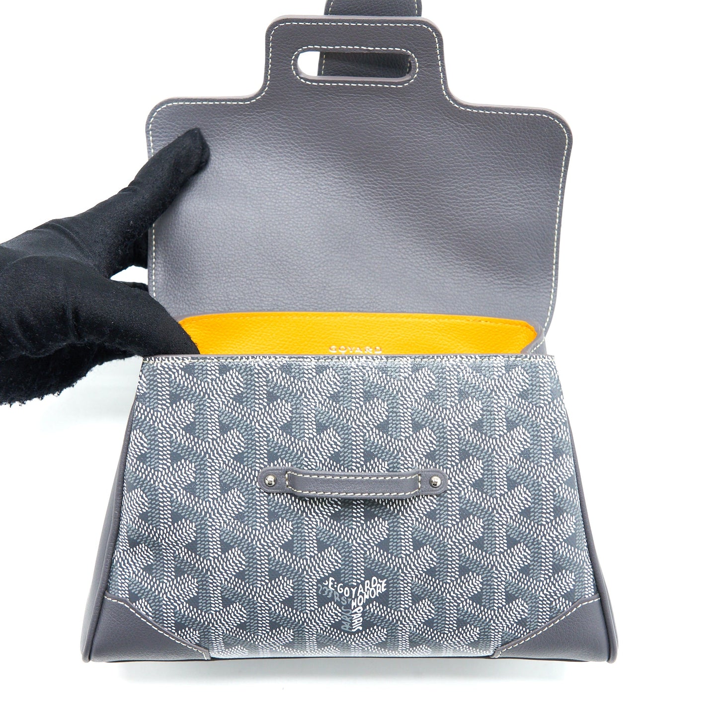 Goyard Mini Saigon Goyardine Canvas Grey SHW