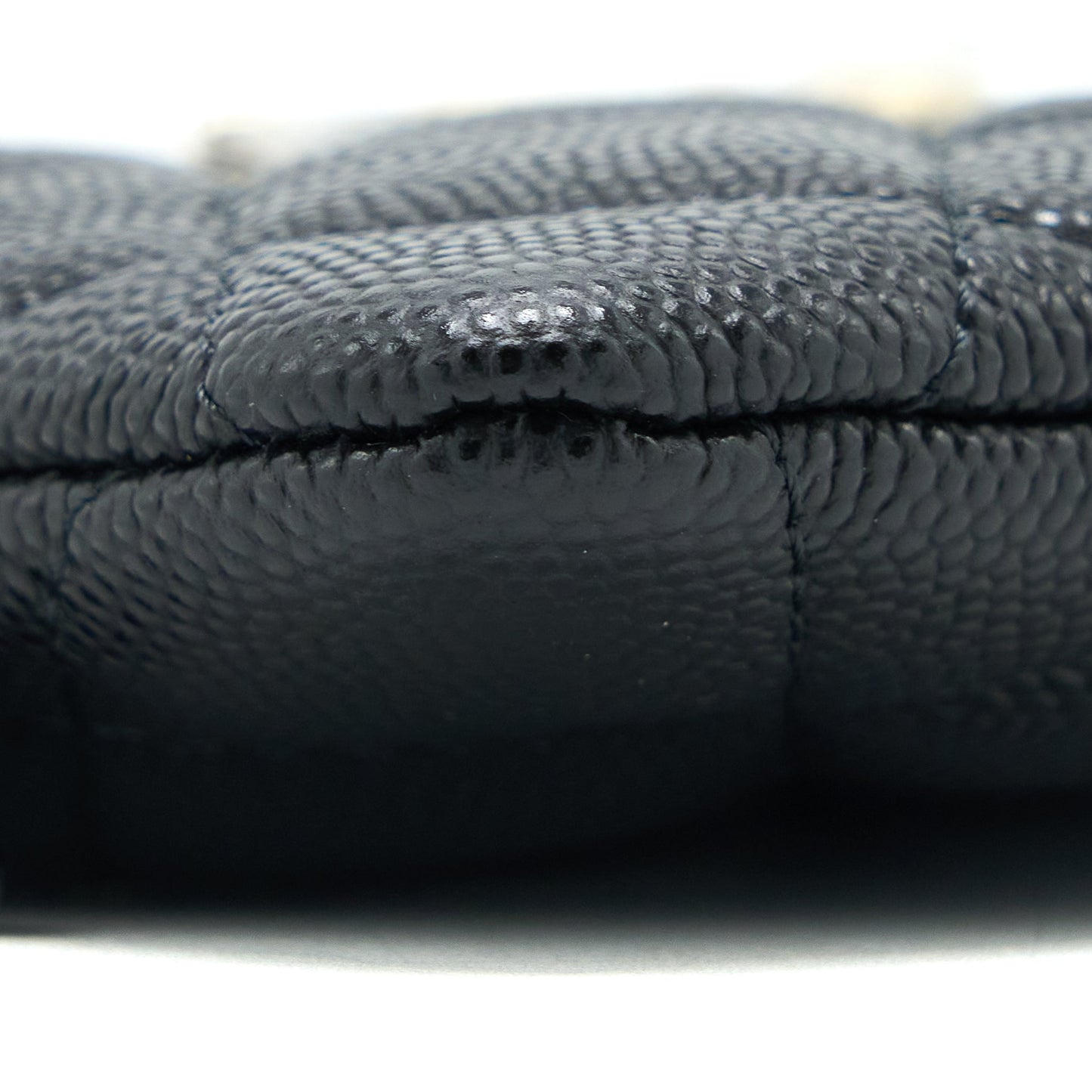 Chanel 23C Zipped Coin Purse Caviar Black LGHW (Microchip)