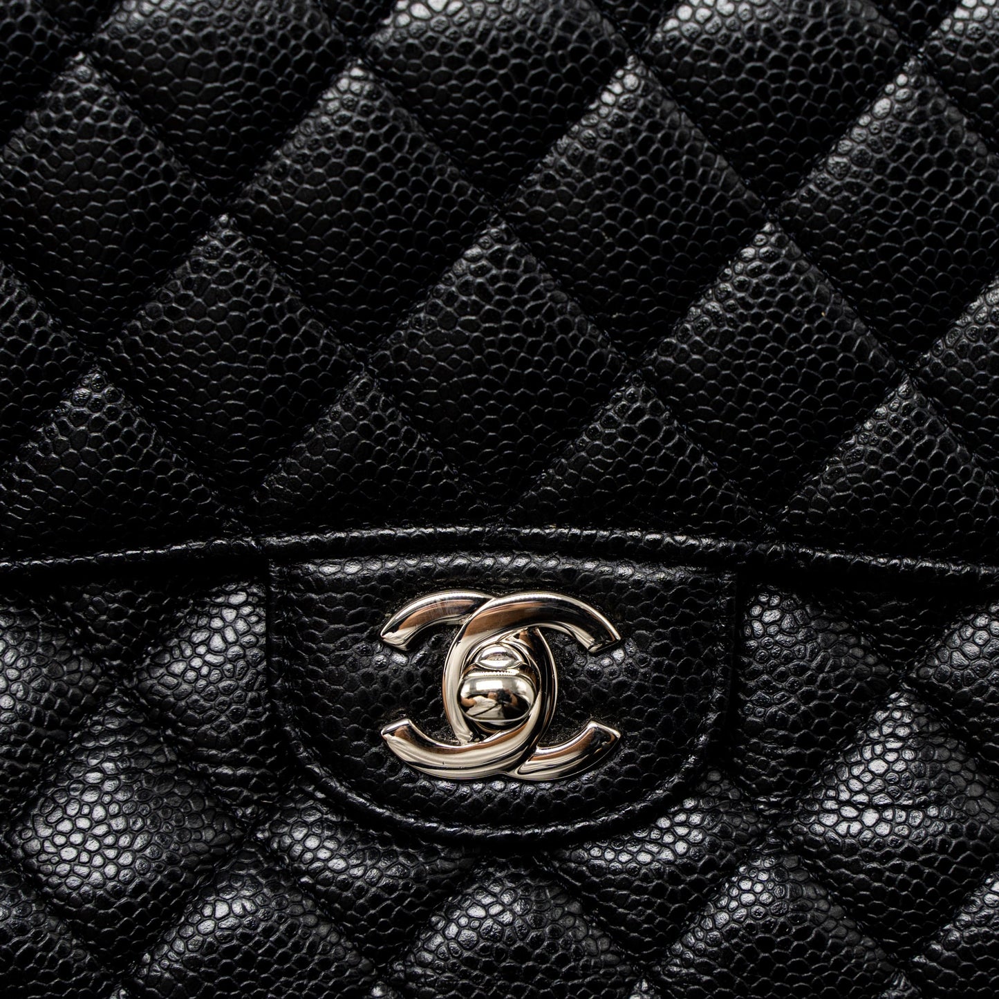 Chanel Medium Classic Double Flap Bag Caviar Black SHW