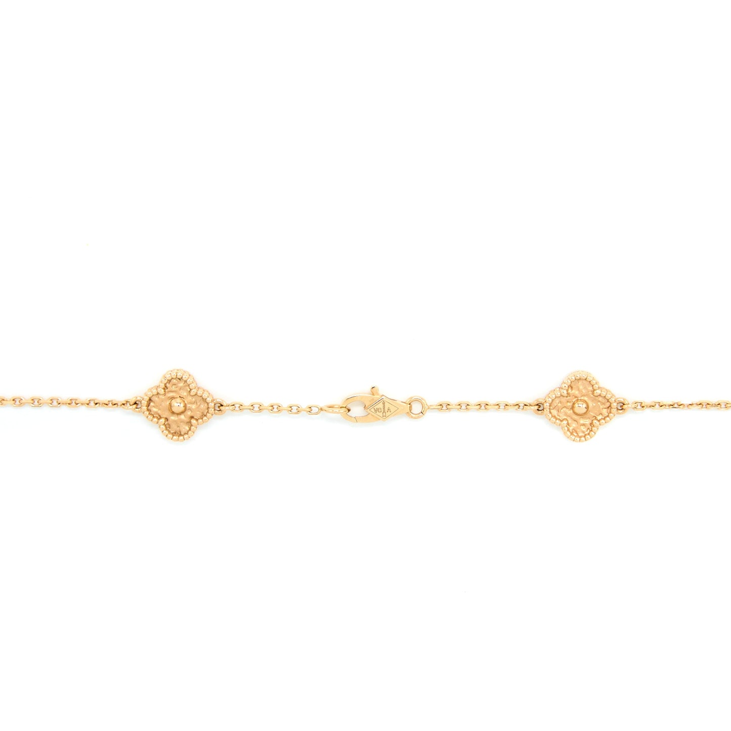 Van Cleef & Arpels Sweet Alhambra 16 Motif Long Necklace Rose Gold
