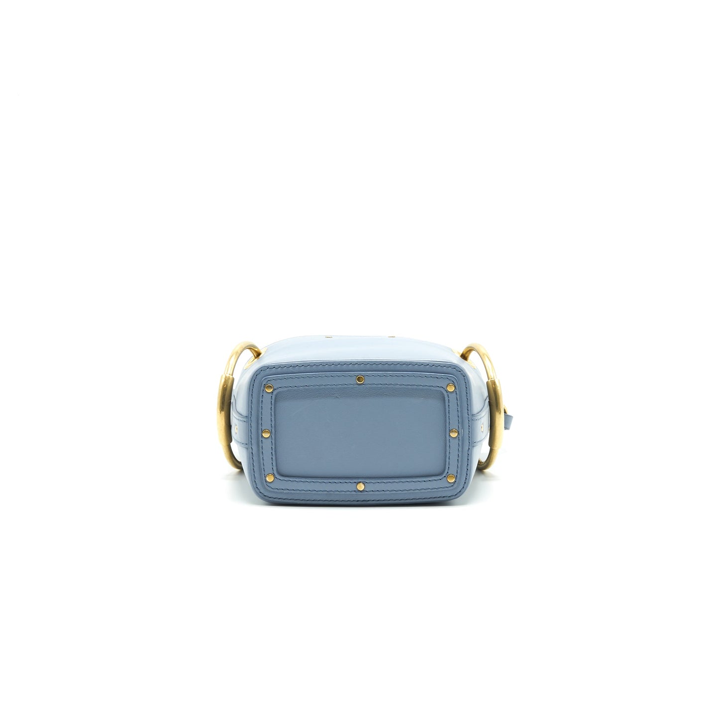 CHLOE ROY BUCKET LEATHER CROSS BODY BAG LIGHT BLUE
