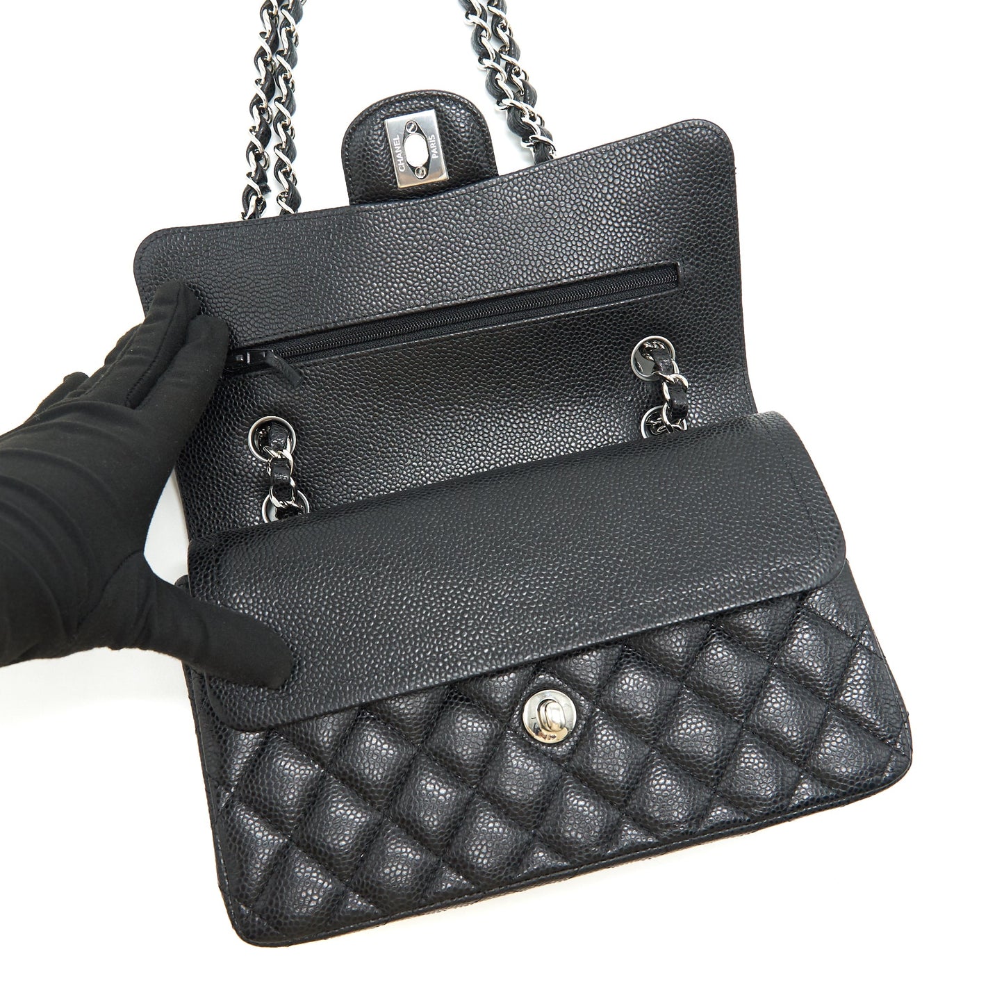 CHANEL CLASSIC SMALL DOUBLE FLAP CAVIAR