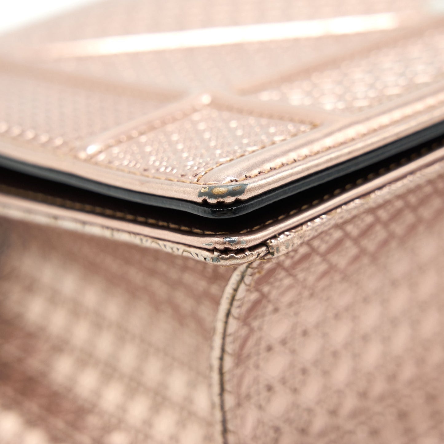 Christian Dior Diorama Medium Metallic Pink Gold  Shw