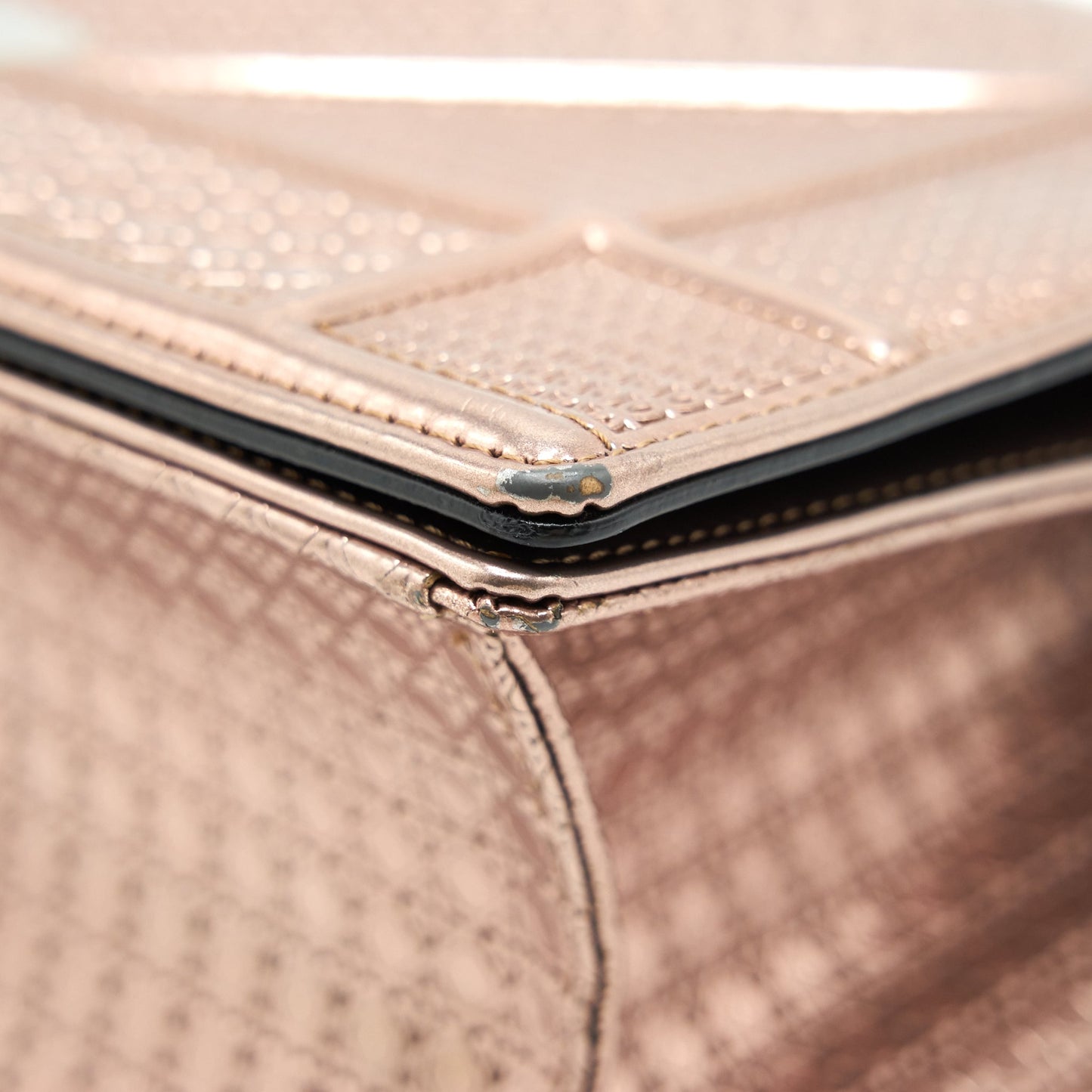 Christian Dior Diorama Medium Metallic Pink Gold  Shw