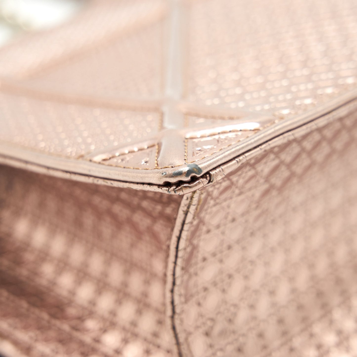 Christian Dior Diorama Medium Metallic Pink Gold  Shw