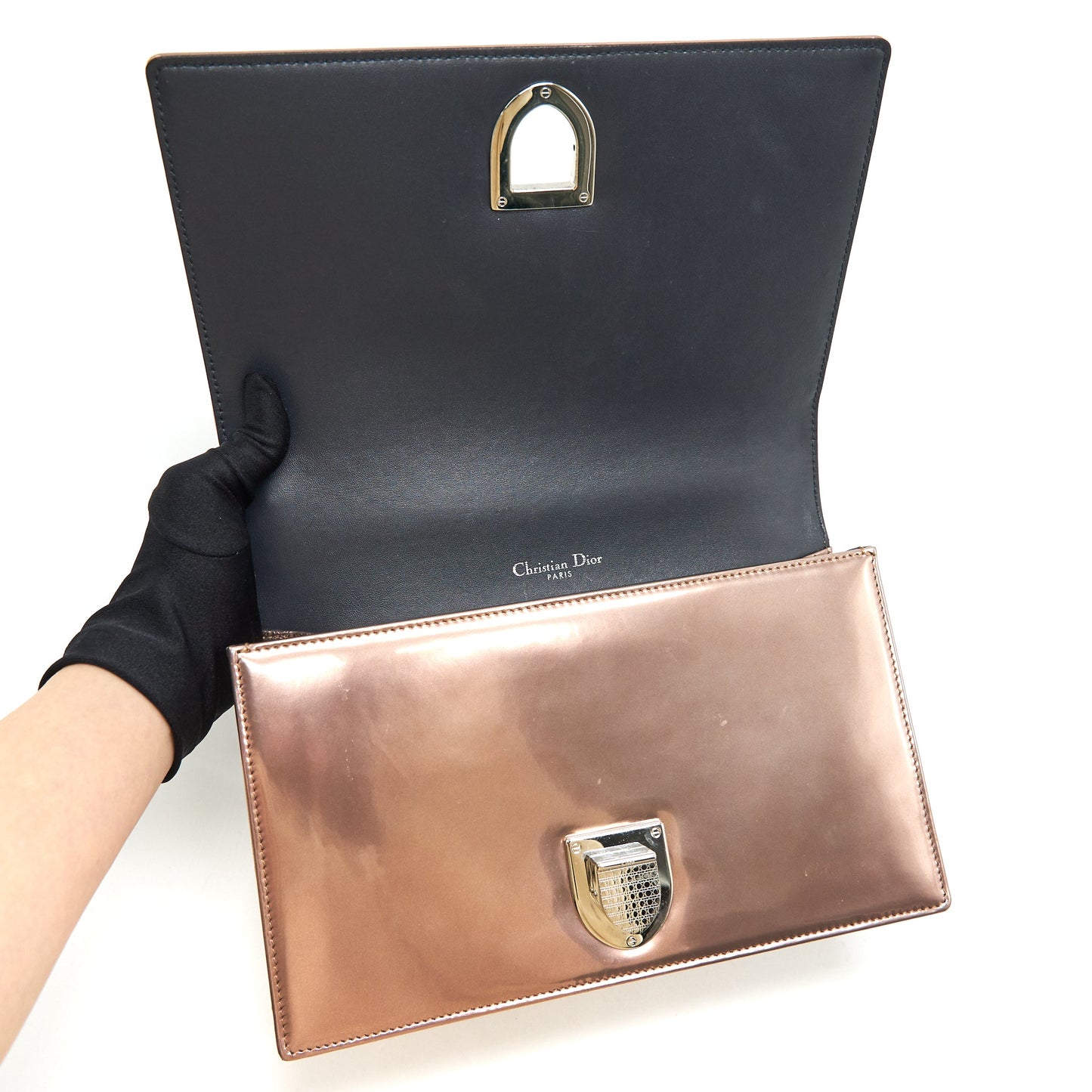 Christian Dior Diorama Medium Metallic Pink Gold  Shw