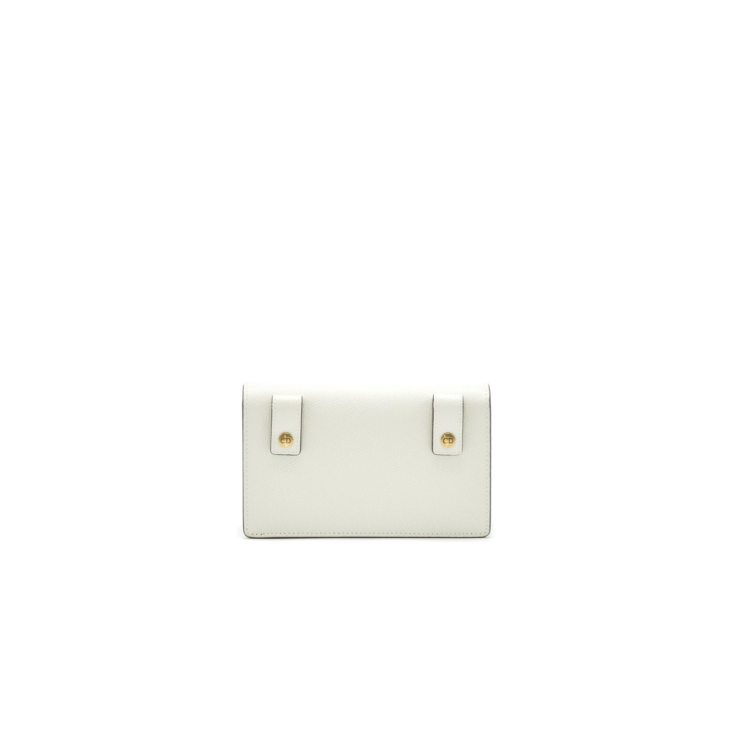 Dior Grained Calfskin Saddle Belt Pouche White GHW