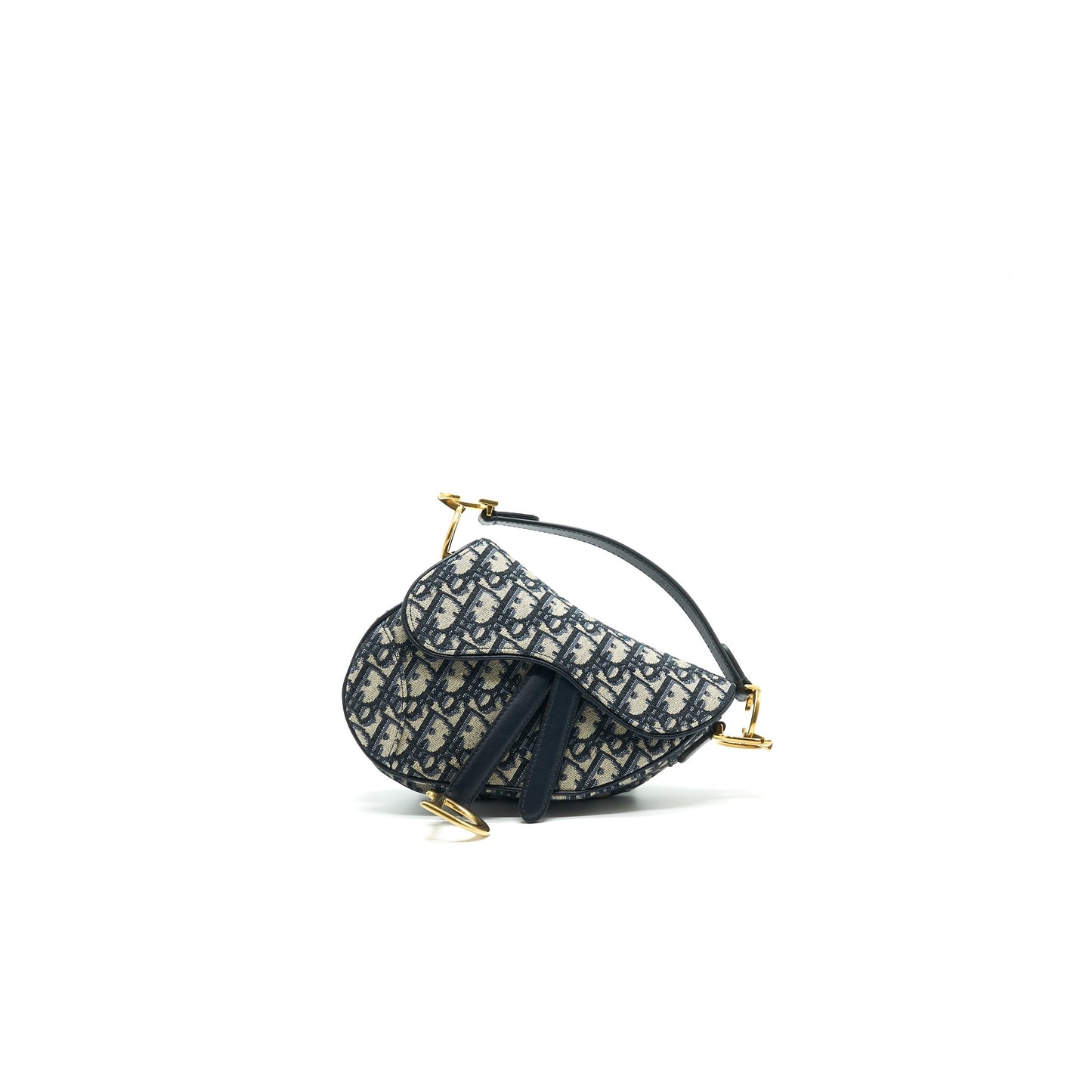 Dior Mini Saddle Bag Blue Oblique Jacquard