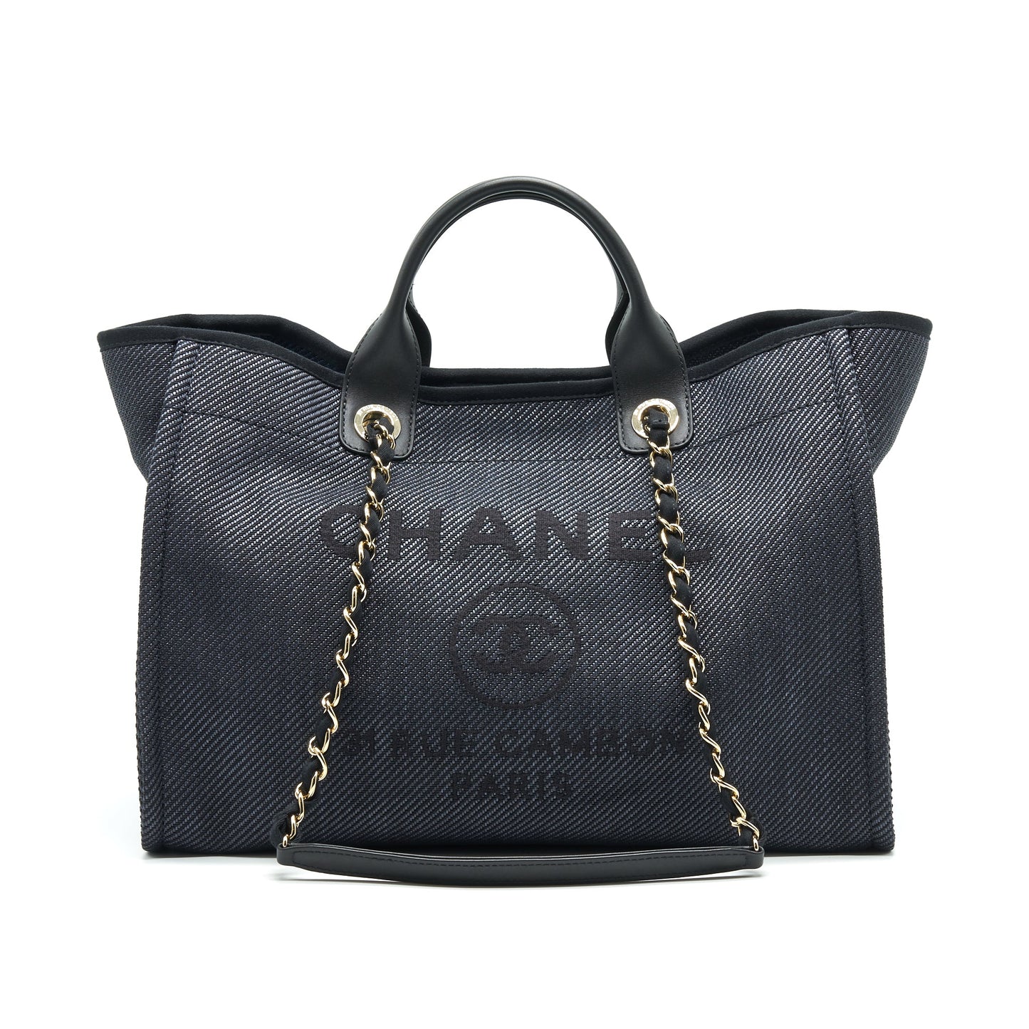 Chanel Medium Deauville Tote In Black GHW