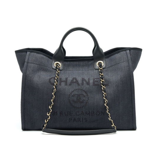 Chanel Medium Deauville Tote In Black GHW