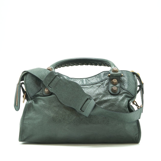 Balenciaga Tote Bag Dark Grey with Giant stud hardware