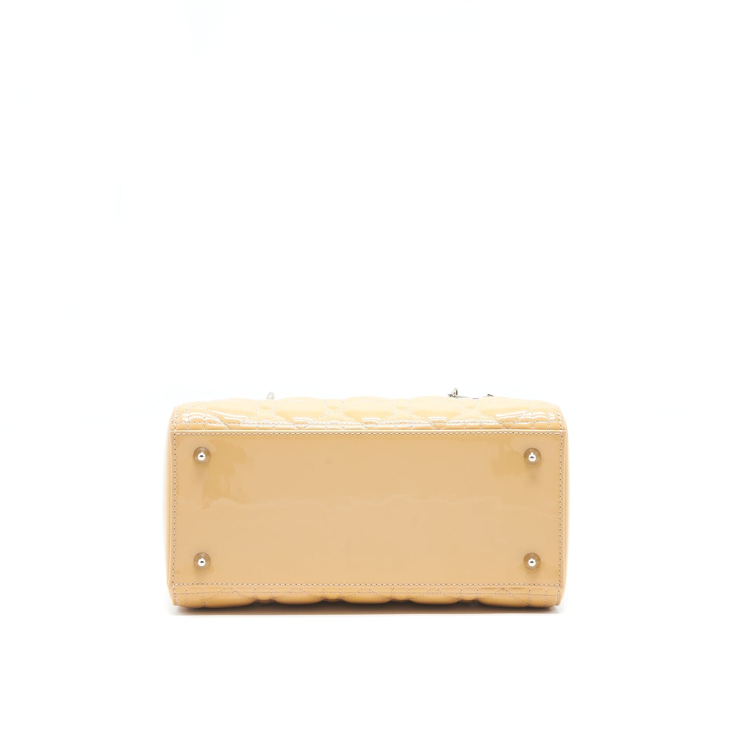 Christian Dior Medium Lady Dior Patent leather beige with SHW