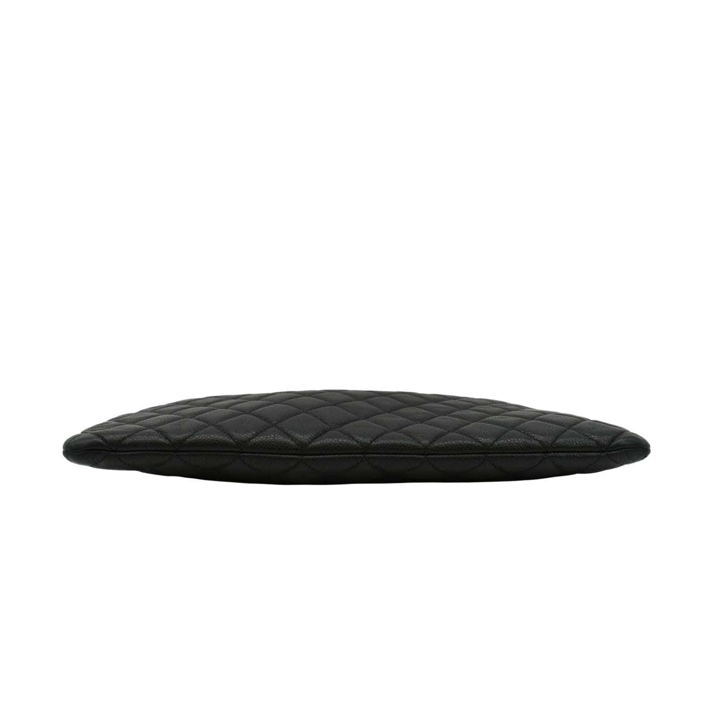 CHANEL Classic O-Case Caviar Leather Zip Pouch Black