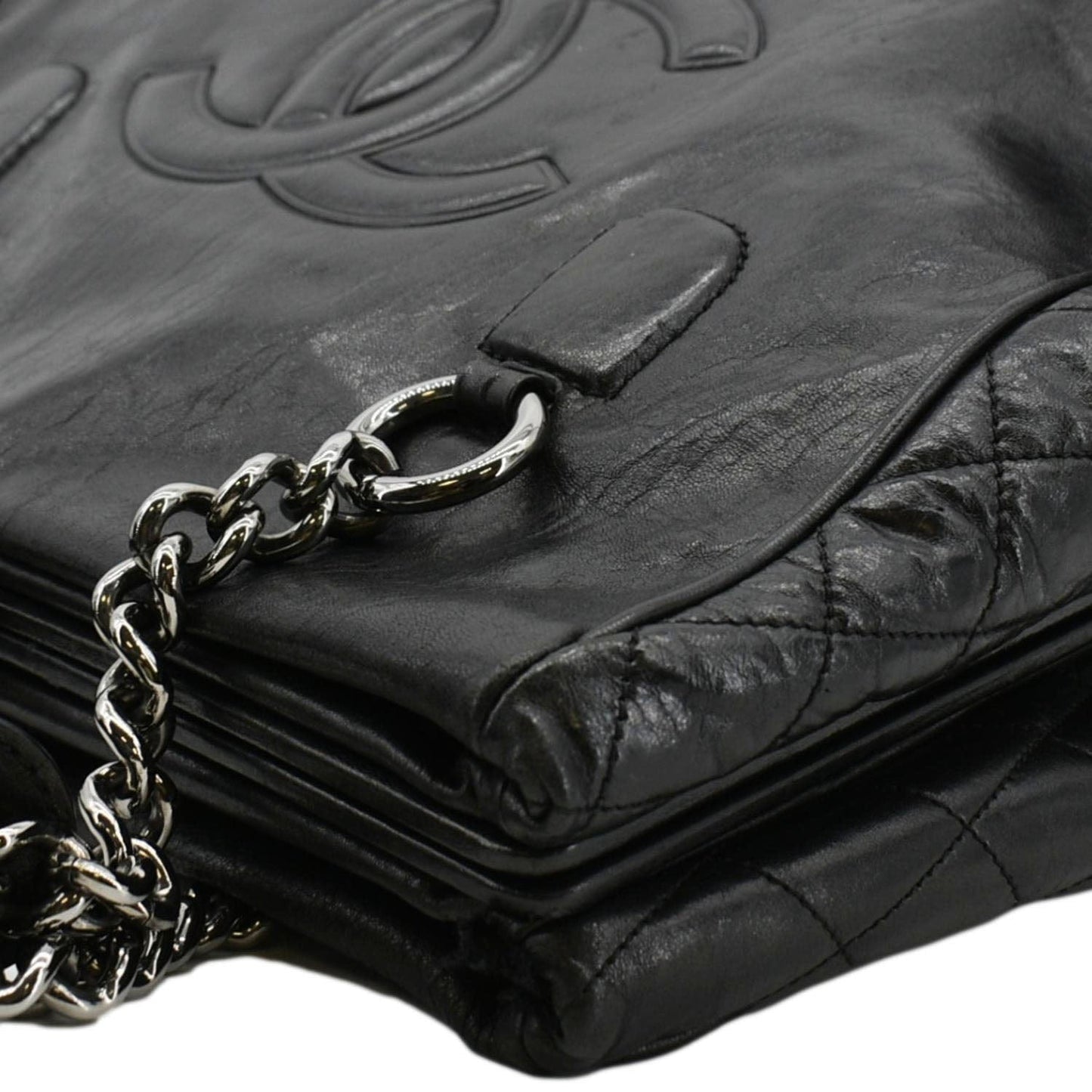 CHANEL Perfect Day Large Leather Tote Bag Black