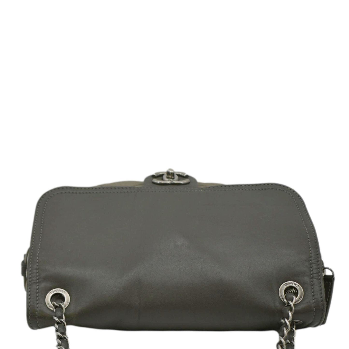 CHANEL In The Mix Flap Quilted Leather Shoulder Bag Grey