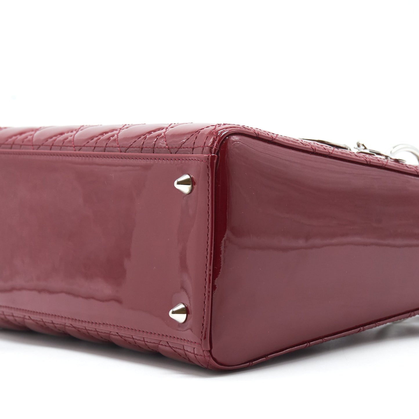 Dior lady Dior medium patent leather Red SHW