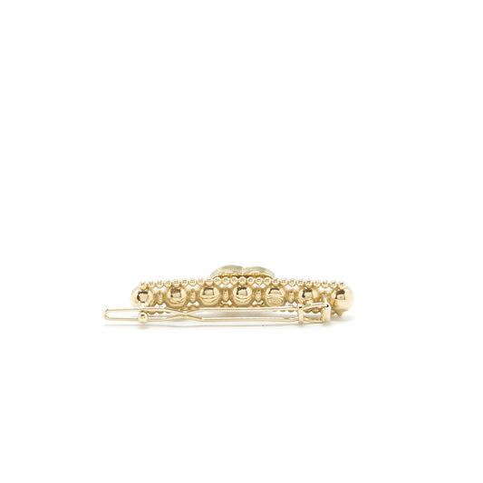 Chanel 22c hair clip light gold tone
