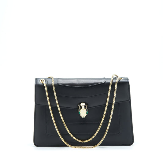 Bvlgari Serpenti Shoulder Bag Black