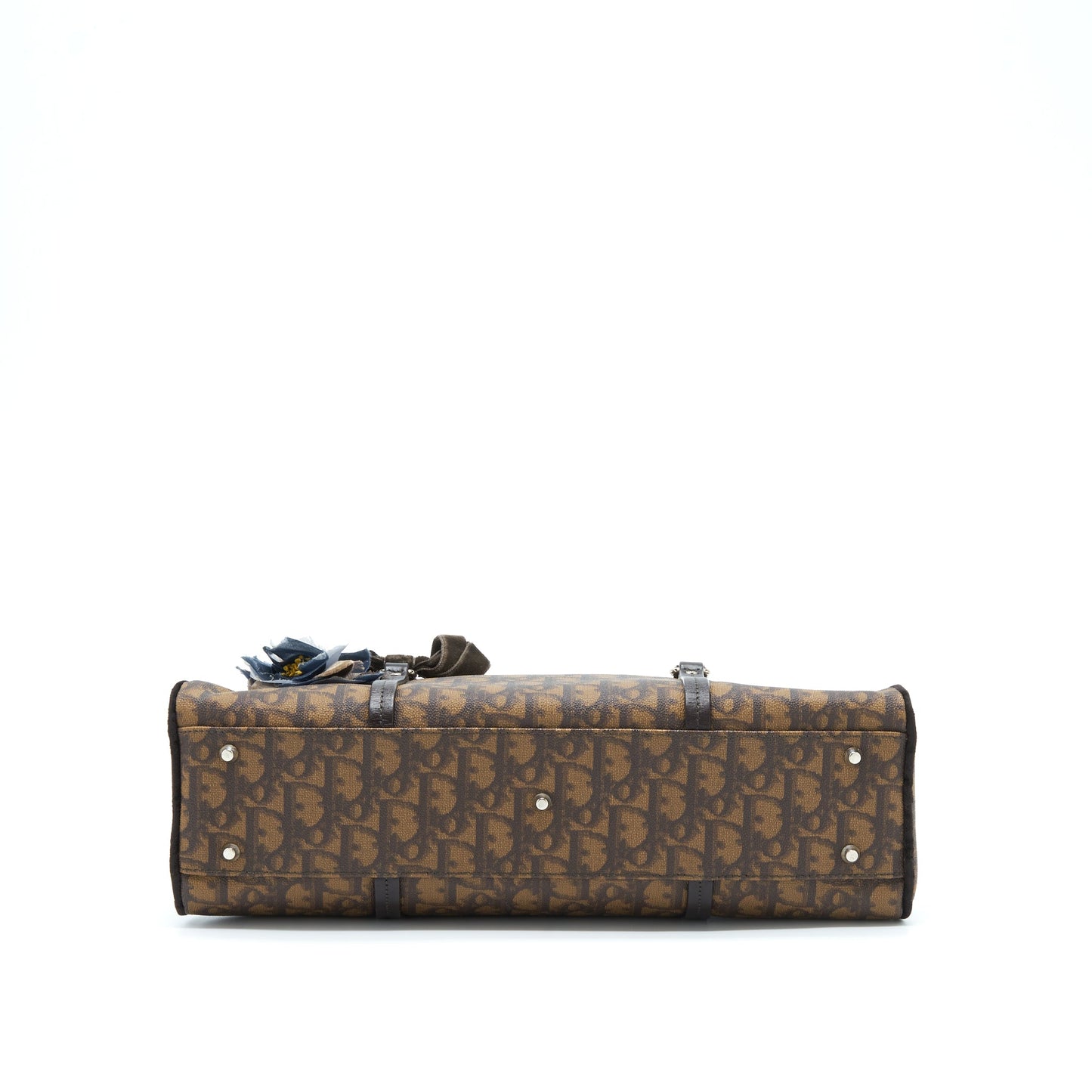 Dior Vintage Romantique Trotter Bag Canvas/Velvet SHW