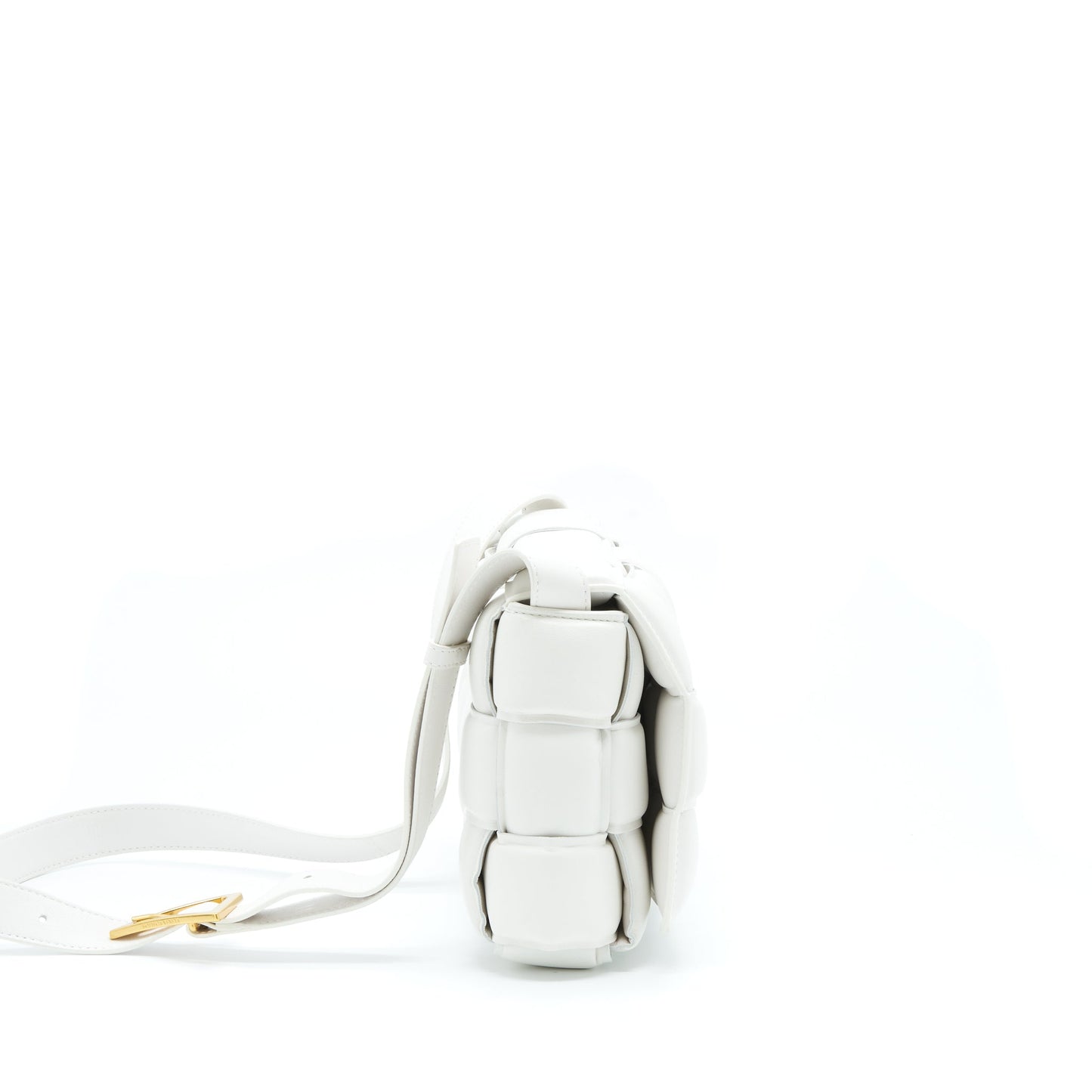 Bottega Veneta Padded Cassette Bag Lambskin Chalk GHW