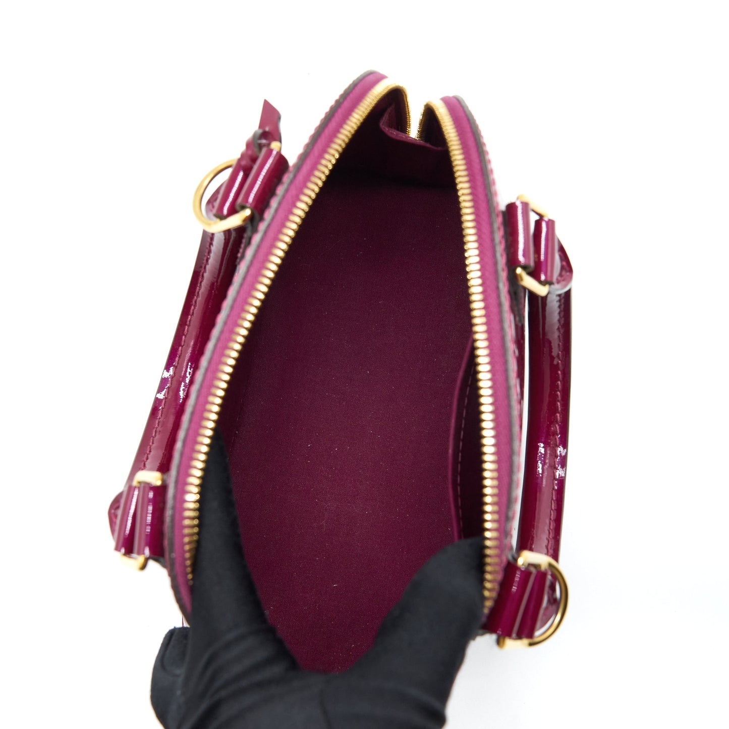Louis Vuitton Alma BB Patent Purple GHW