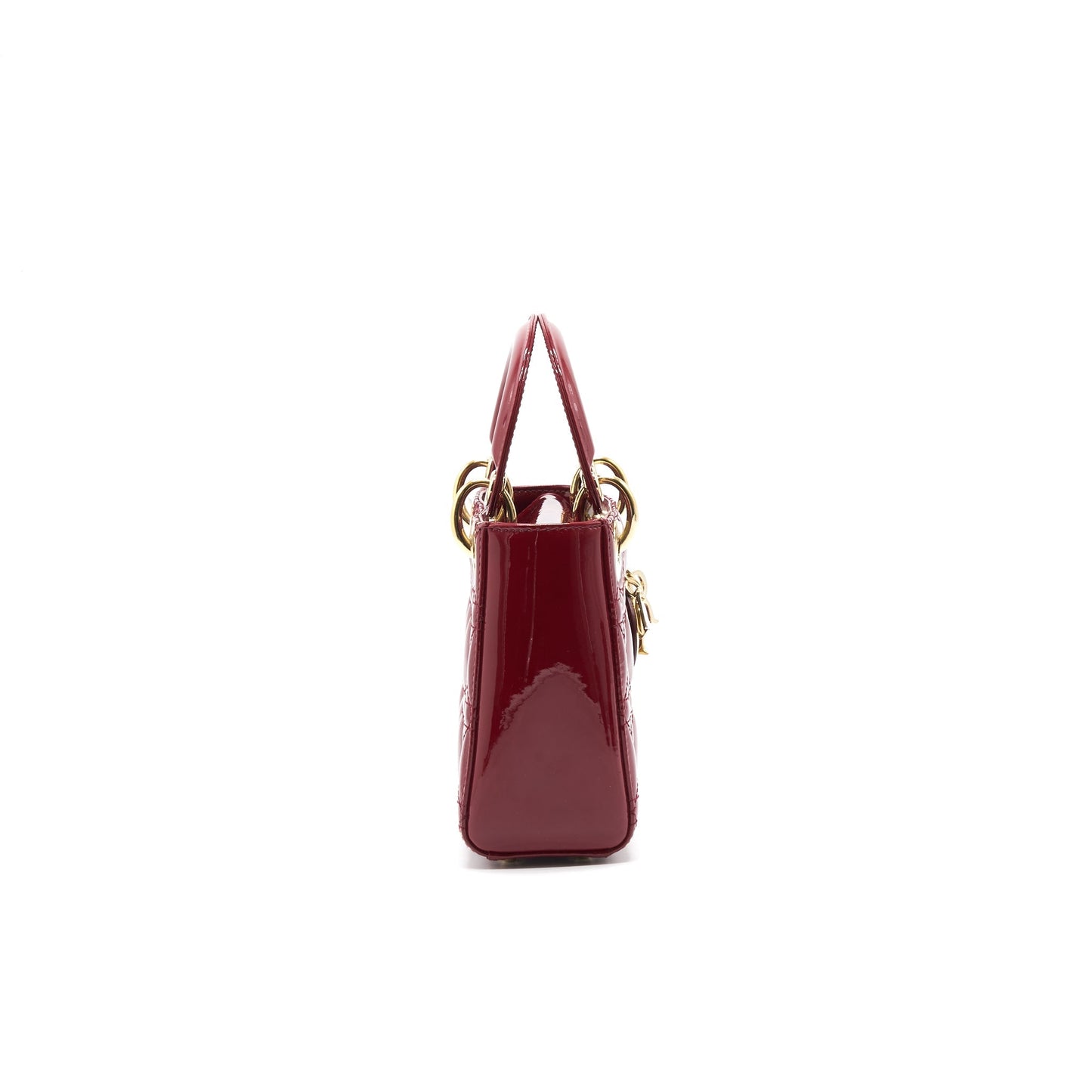 Luxury Dior Mini Lady Luxury Dior Patent Leather Red with GHW