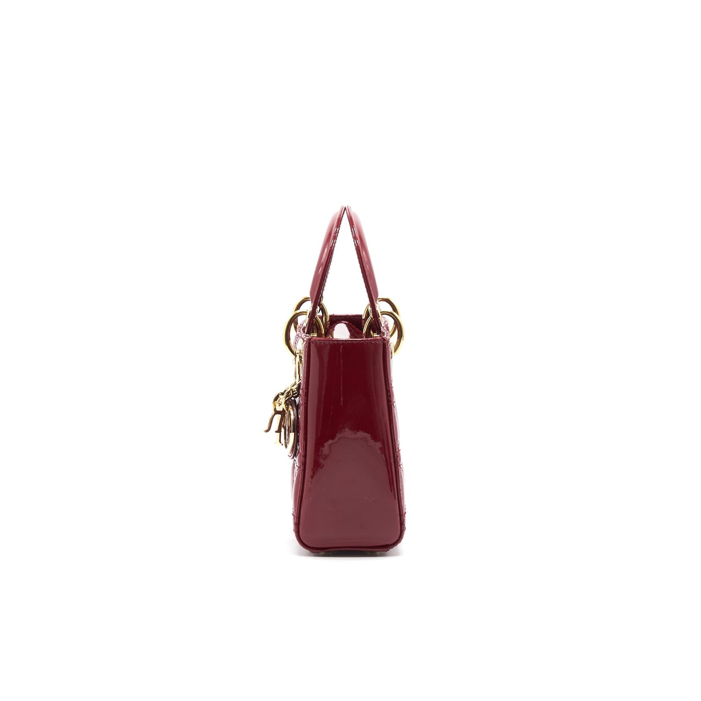 Luxury Dior Mini Lady Luxury Dior Patent Leather Red with GHW