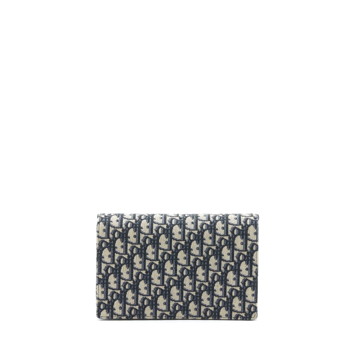 Dior Saddle Pouch With Chain Blue Dior Oblique Jacquard GHW