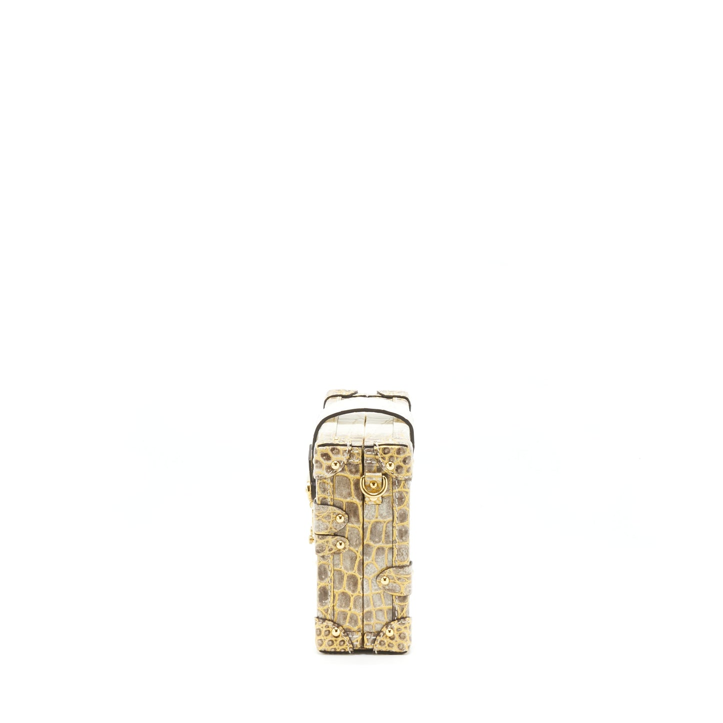 Louis Vuitton Petite Malle Niloticus Crocodile White GHW
