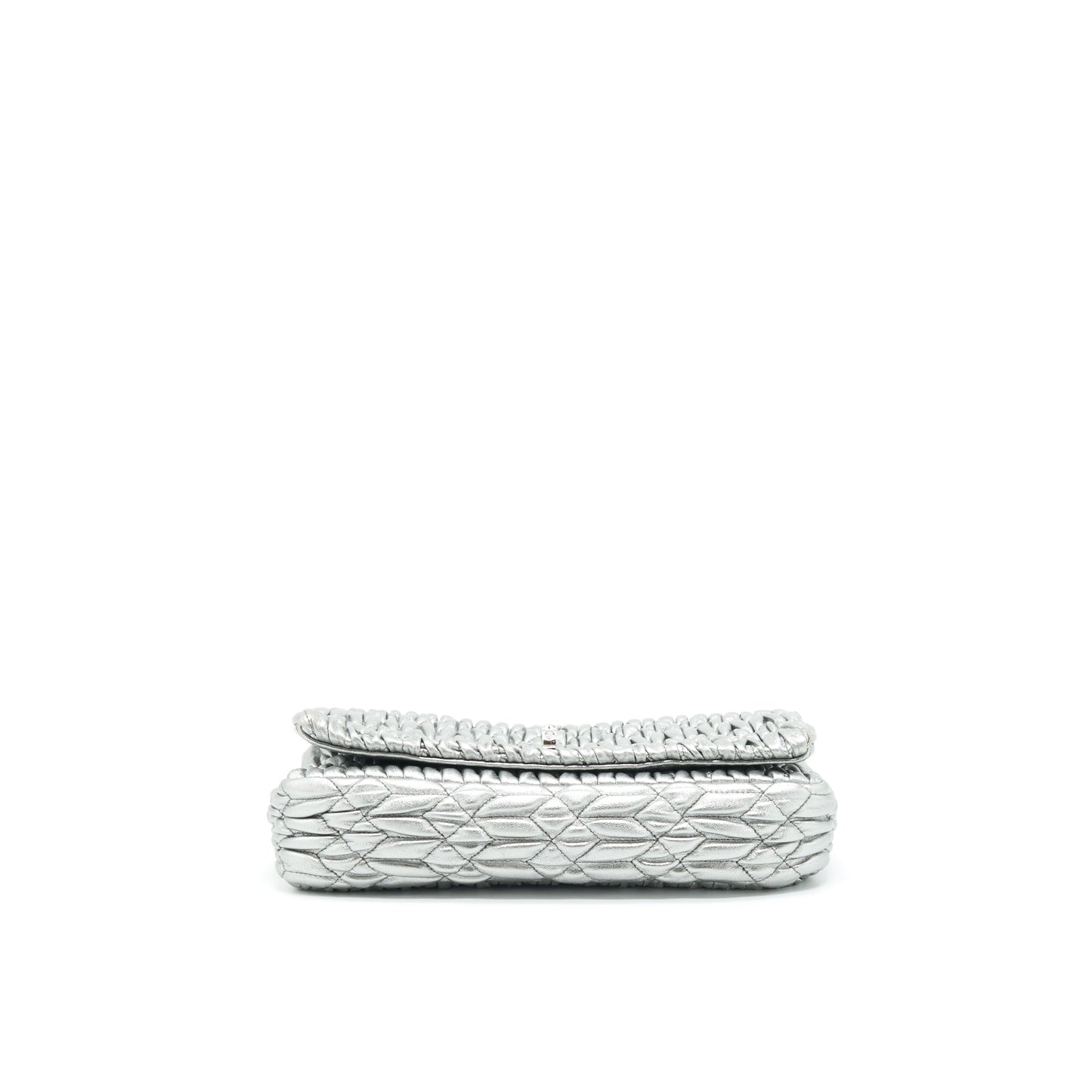 Miu Miu Iconic Crystal Cloque Nappa Silver SHW