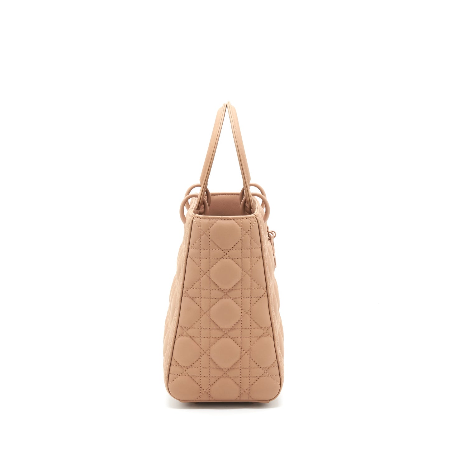 Dior Medium Lady Dior Blush Ultramatte Cannage Calfskin Bag