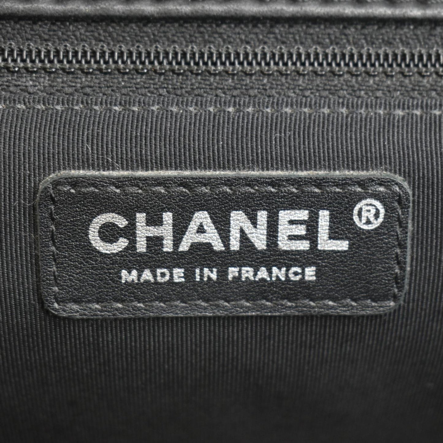 CHANEL Surpique Chevron Medium Lambskin Leather Flap Crossbody Bag Black
