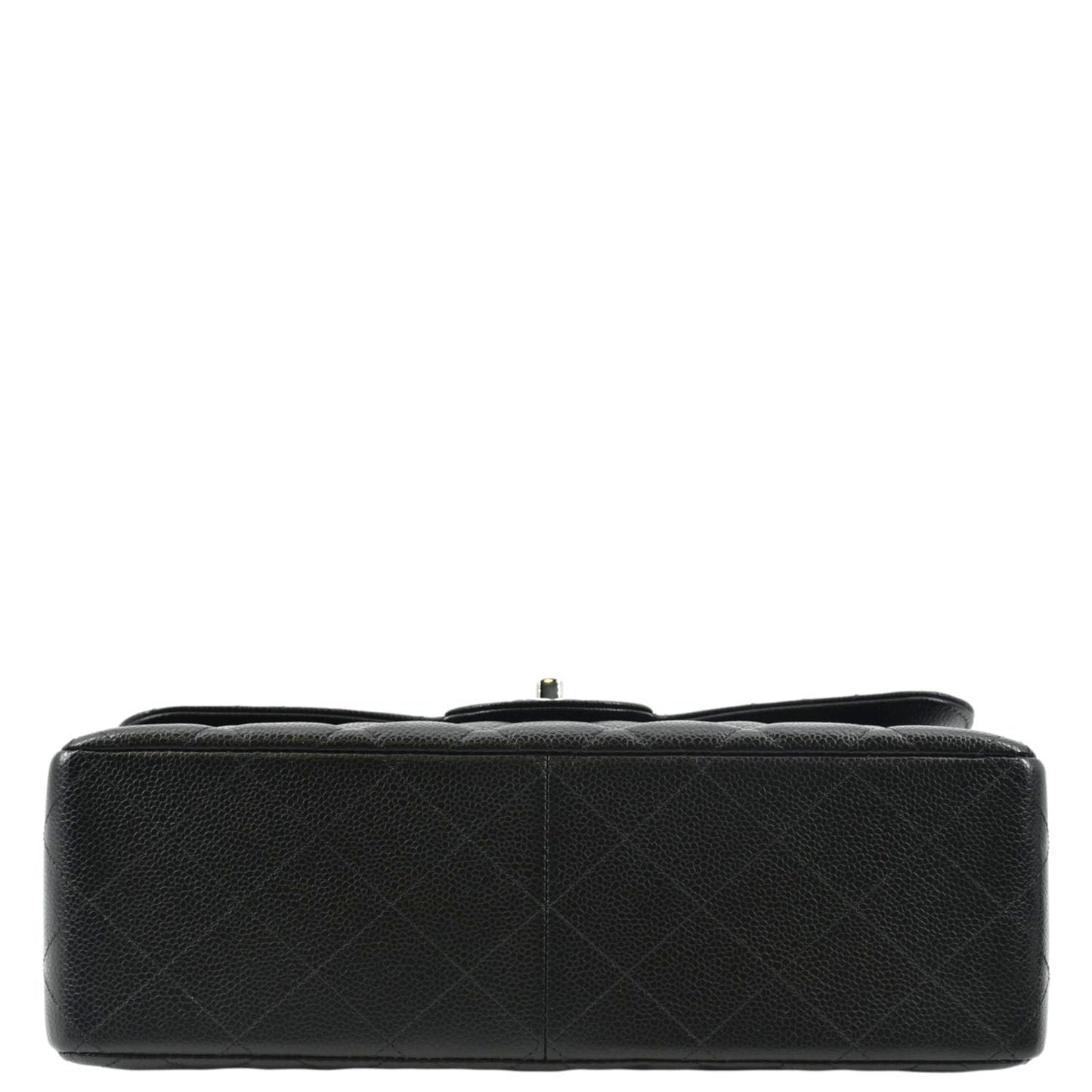 CHANEL Classic Medium Double Flap Quilted Leather Shoulder Bag Black