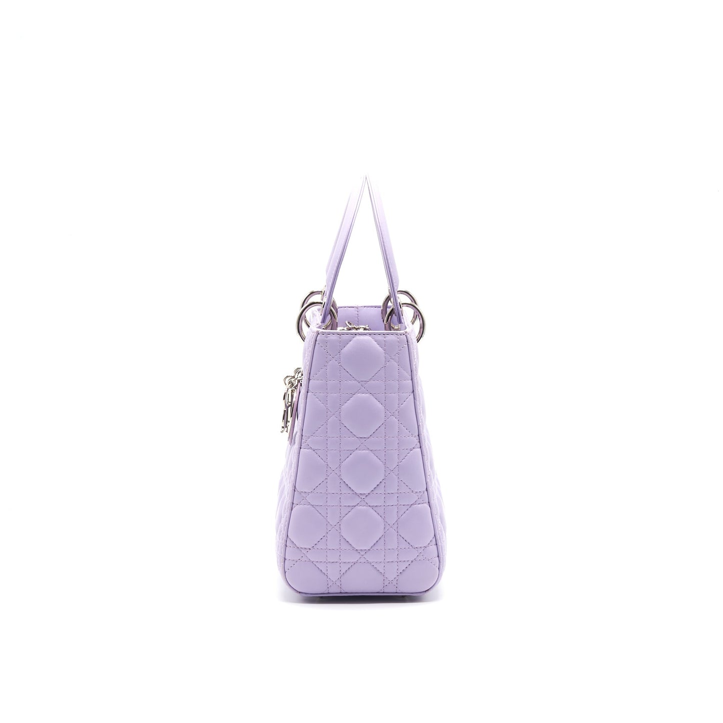 CHRISTIAN Luxury Dior LADY Luxury Dior MEDIUM BAG LAVENDER PURPLE
