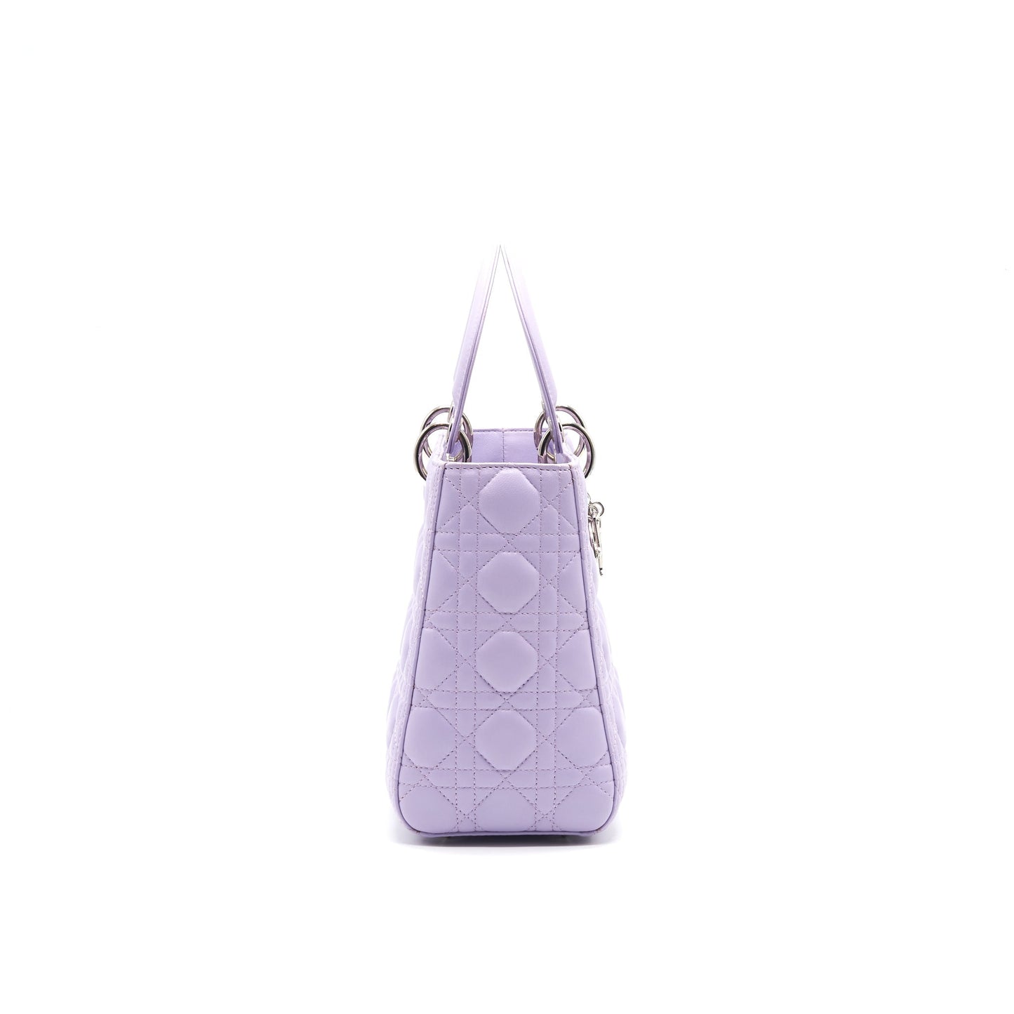 CHRISTIAN Luxury Dior LADY Luxury Dior MEDIUM BAG LAVENDER PURPLE