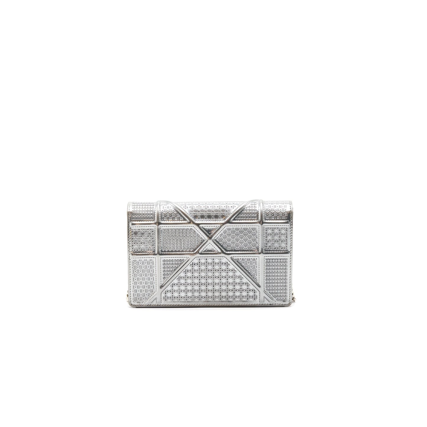 Luxury Dior Luxury Diorama Wallet On Chain Silver